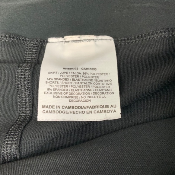 NIKE Dri-Fit Short Black Ruffle Hem Skort US Sz L - Picture 8 of 9